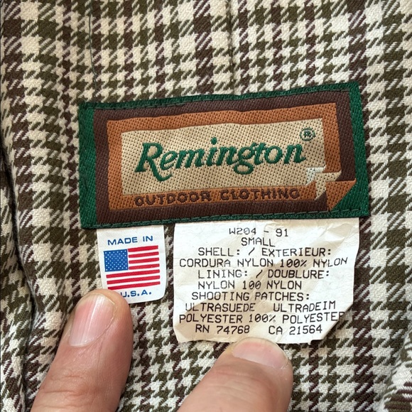 vintage Remington Hunting Jacket Beige and Brown Quilted Field Jacket - Picture 2 of 5